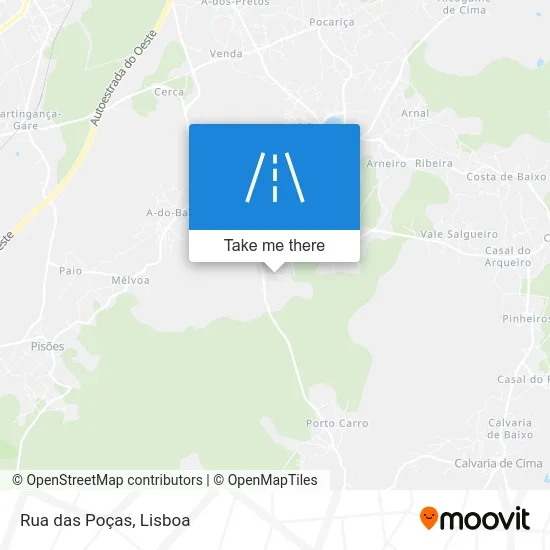 Rua das Poças map
