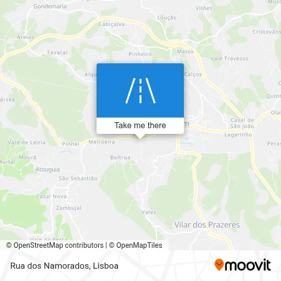 Rua dos Namorados map
