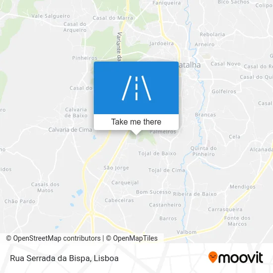 Rua Serrada da Bispa map