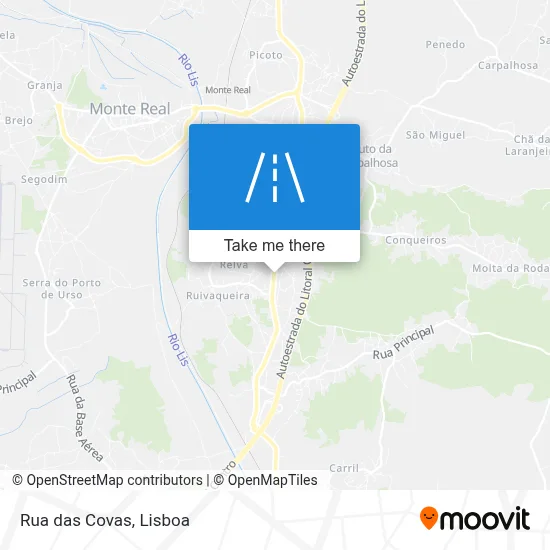 Rua das Covas map