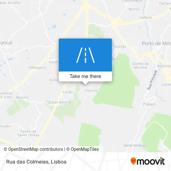 Rua das Colmeias map