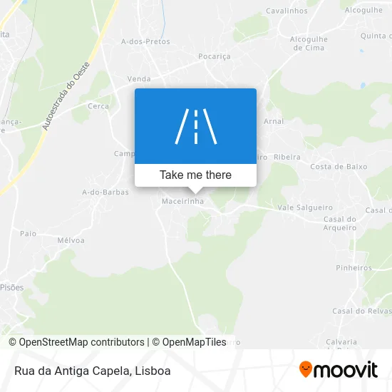Rua da Antiga Capela map