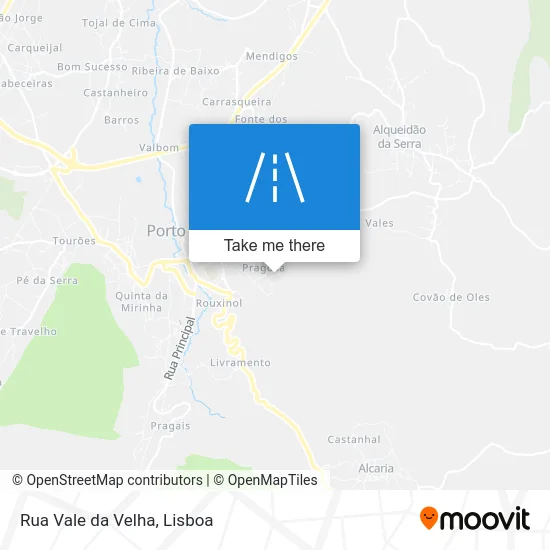 Rua Vale da Velha map