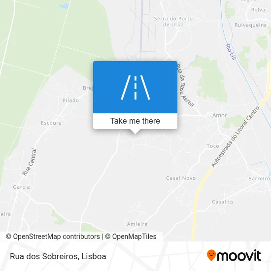 Rua dos Sobreiros map
