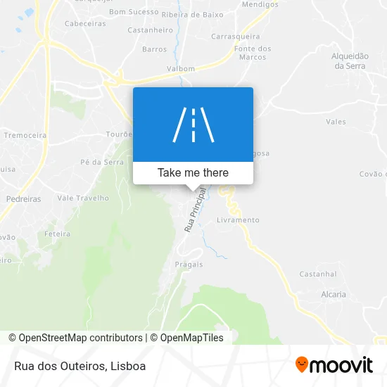 Rua dos Outeiros map