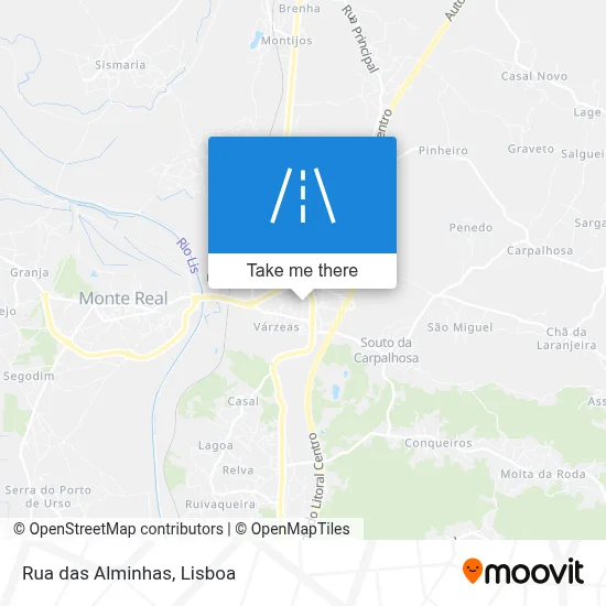 Rua das Alminhas map