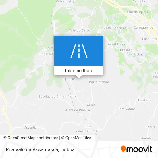 Rua Vale da Assamassa map