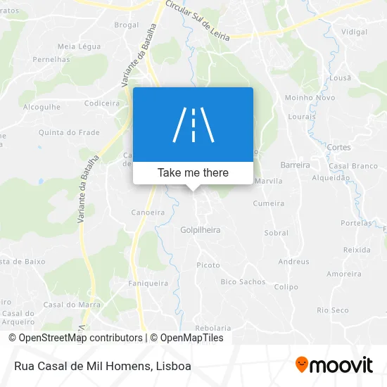 Rua Casal de Mil Homens map