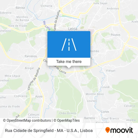 Rua Cidade de Springfield - MA - U.S.A. map