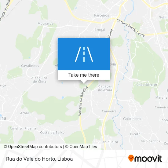 Rua do Vale do Horto map