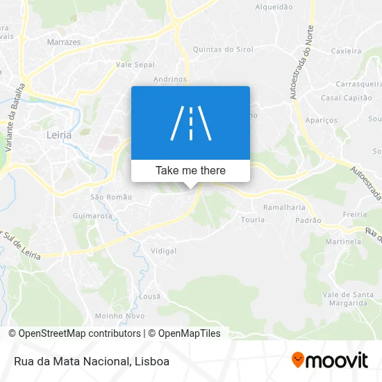 Rua da Mata Nacional map