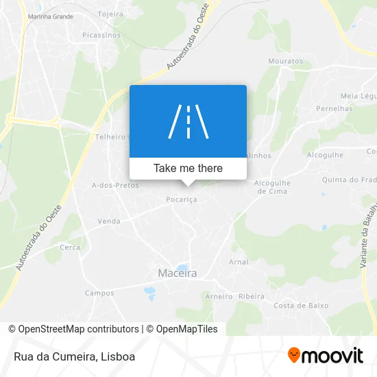 Rua da Cumeira map