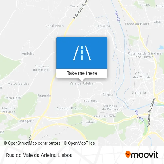 Rua do Vale da Arieira map