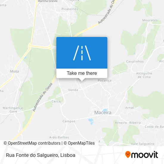 Rua Fonte do Salgueiro map