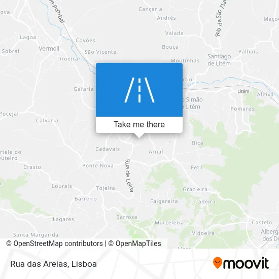 Rua das Areias map