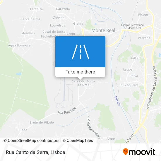 Rua Canto da Serra map