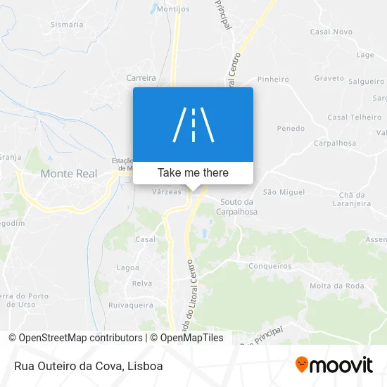 Rua Outeiro da Cova map