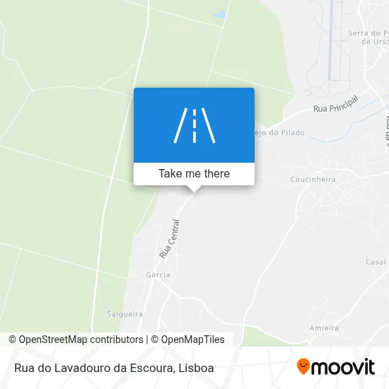 Rua do Lavadouro da Escoura map