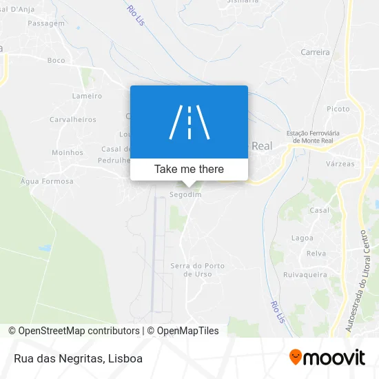 Rua das Negritas map