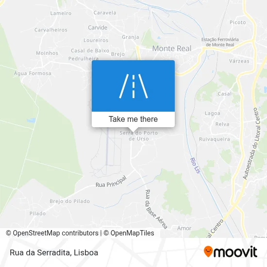 Rua da Serradita map