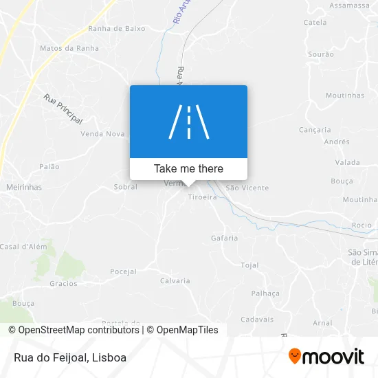 Rua do Feijoal map