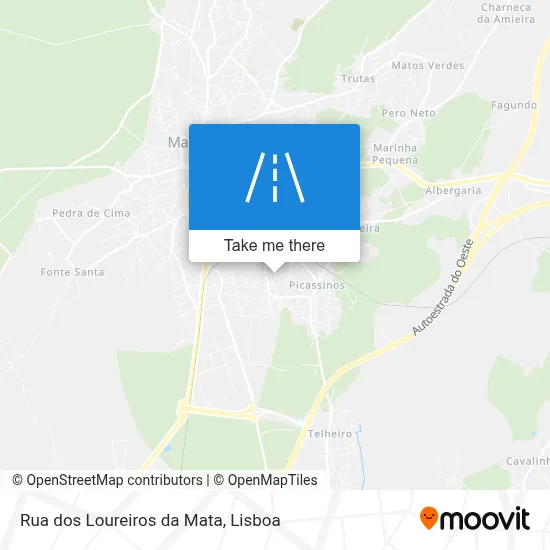 Rua dos Loureiros da Mata map