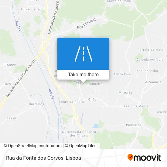 Rua da Fonte dos Corvos map
