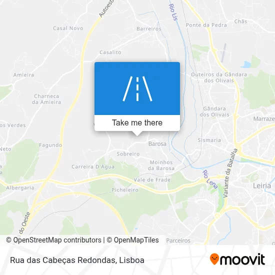 Rua das Cabeças Redondas map