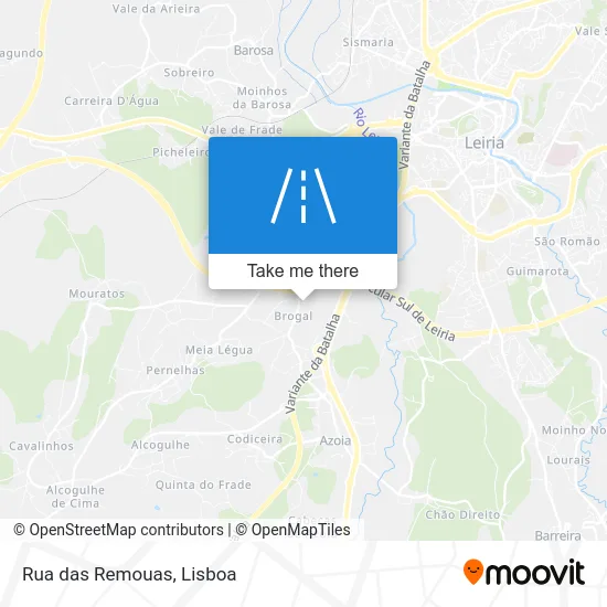 Rua das Remouas map