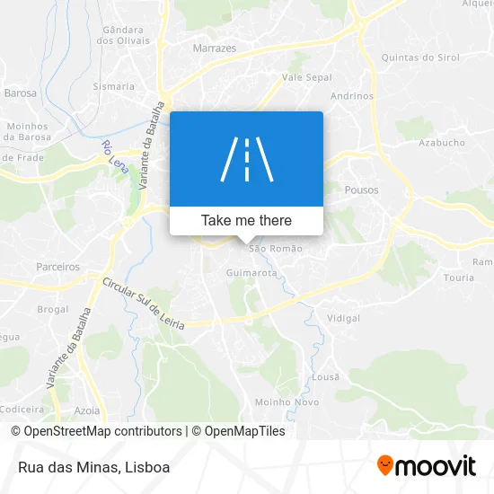 Rua das Minas map