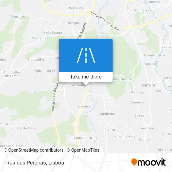 Rua das Pereiras map