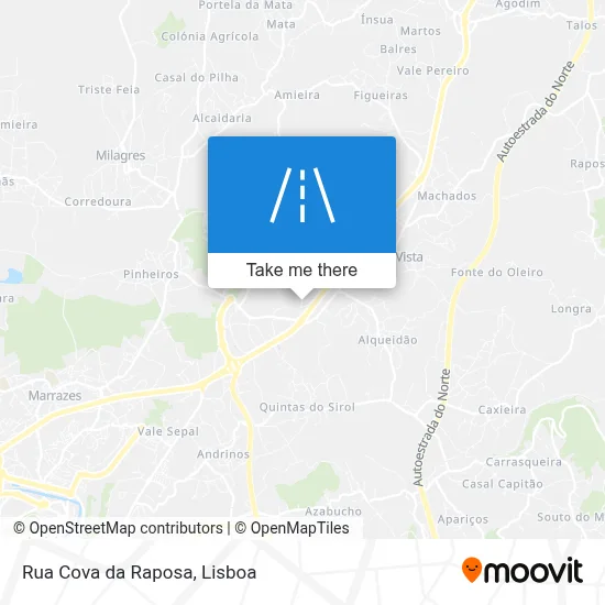 Rua Cova da Raposa map