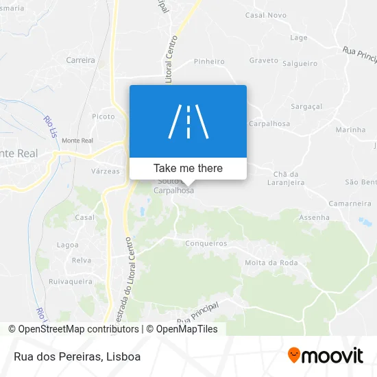 Rua dos Pereiras map