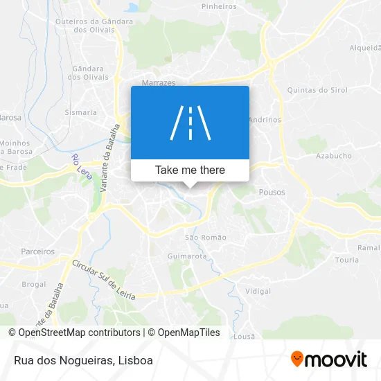 Rua dos Nogueiras map