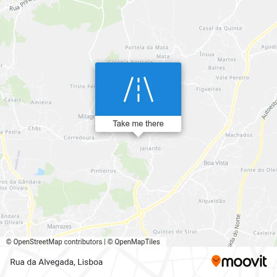Rua da Alvegada map