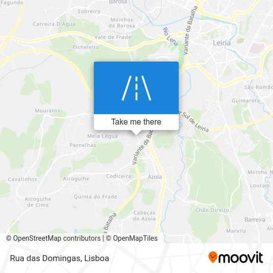 Rua das Domingas map