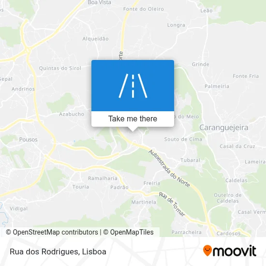 Rua dos Rodrigues map