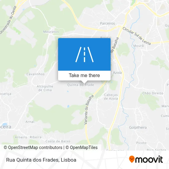 Rua Quinta dos Frades map