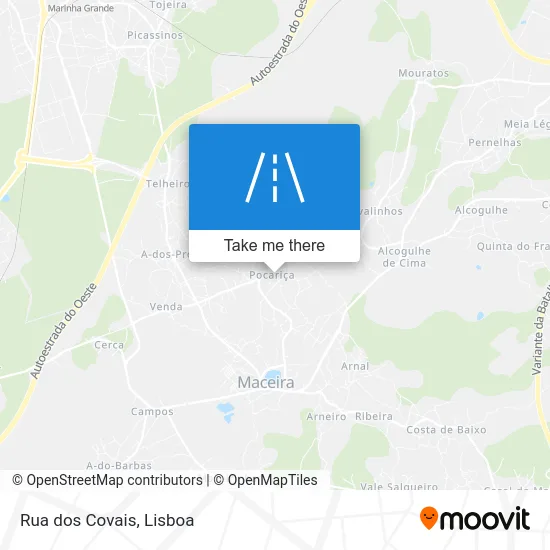 Rua dos Covais map