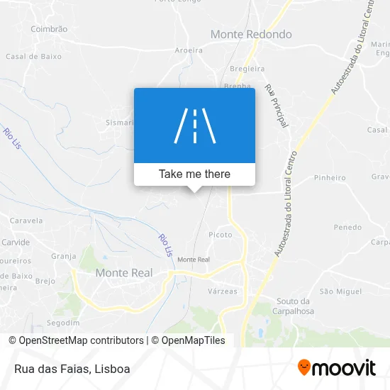 Rua das Faias map