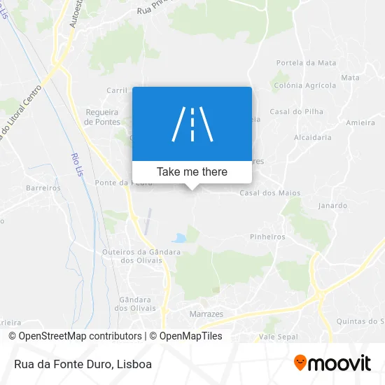 Rua da Fonte Duro map