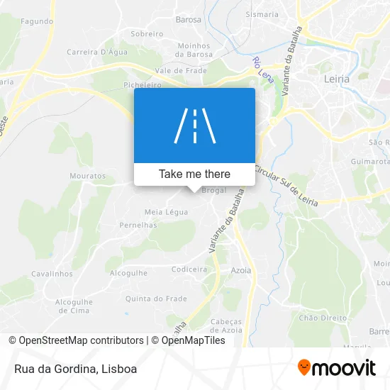Rua da Gordina map