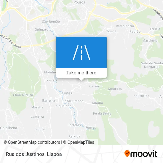 Rua dos Justinos map