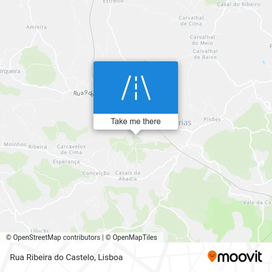 Rua Ribeira do Castelo map