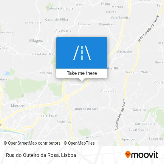 Rua do Outeiro da Rosa map