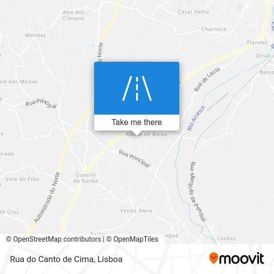 Rua do Canto de Cima map