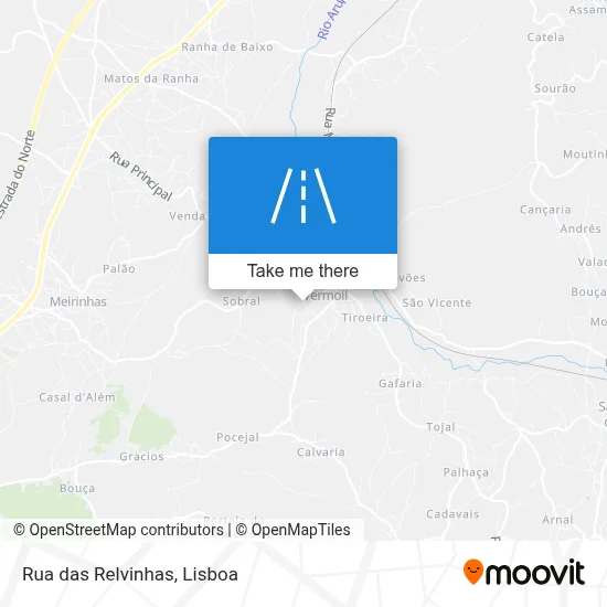 Rua das Relvinhas map