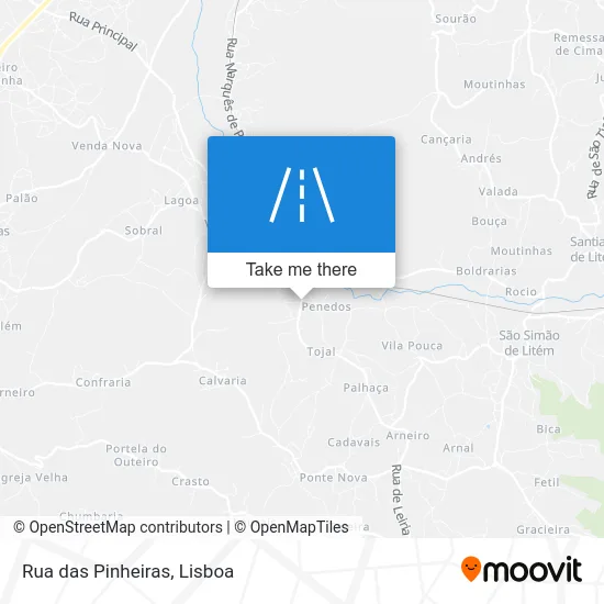Rua das Pinheiras map