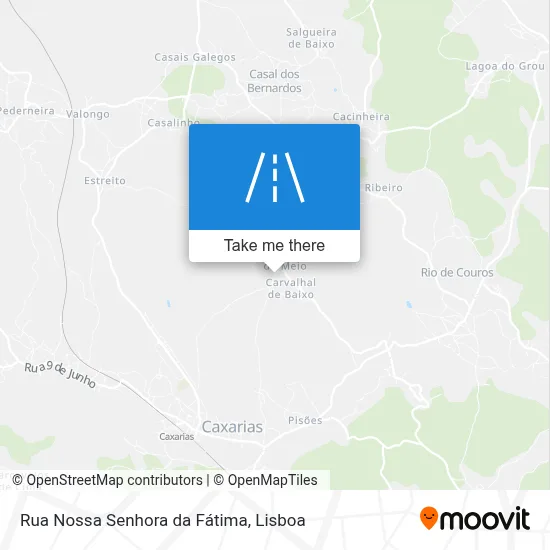 Rua Nossa Senhora da Fátima map