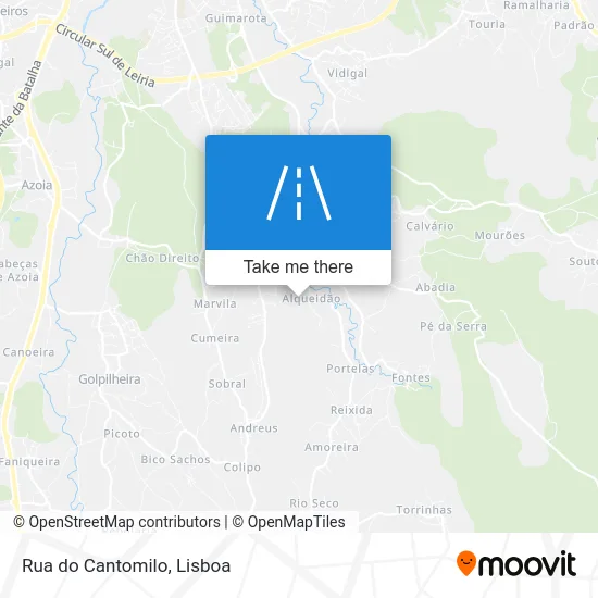 Rua do Cantomilo map